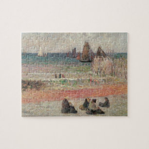 Bad Dieppe von Paul Gauguin, Vintage Kunst Puzzle