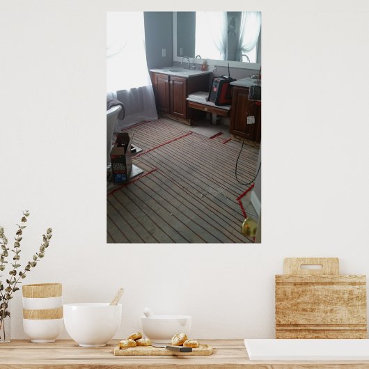 Bad DIY Heizboden Poster (Küche)