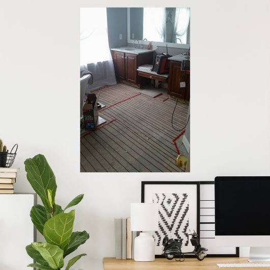 Bad DIY Heizboden Poster (Heimbüro)