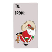 Bad Dog Bites Black Santa Gift Label (Vorne)