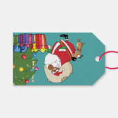 Bad Dog Bites Black Santa Paper Geschenkmarke Geschenkanhänger (Vorderseite (Horizontal))