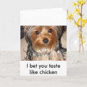 Bad Dog Karte (Gelbe Blume)