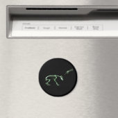 Bad Dog Röntgen-Skelett in Grün Magnet (In Situ (Geschirrspüler))
