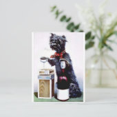 Bad Dog Vintage Poster Postkarte (Stehend Vorderseite)