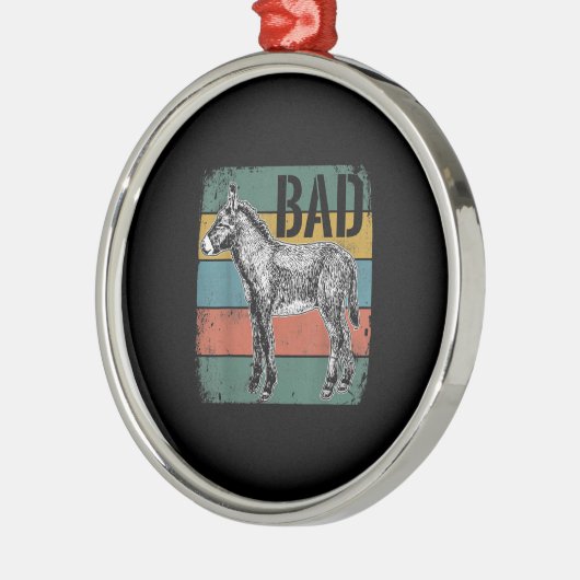 Bad Donkey Meme | Niedliche Donkey Lover Geschenke Ornament Aus Metall (Links)