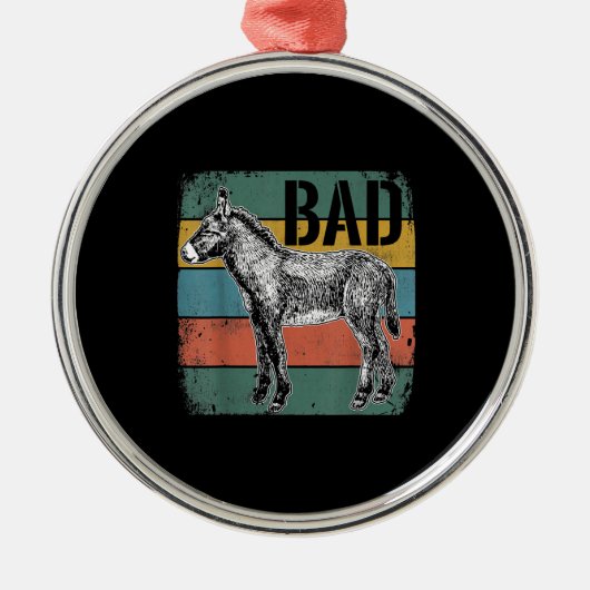 Bad Donkey Meme | Niedliche Donkey Lover Geschenke Ornament Aus Metall (Vorne)