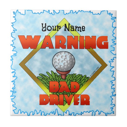 Bad Driver Golf Fliese (Vorderseite)