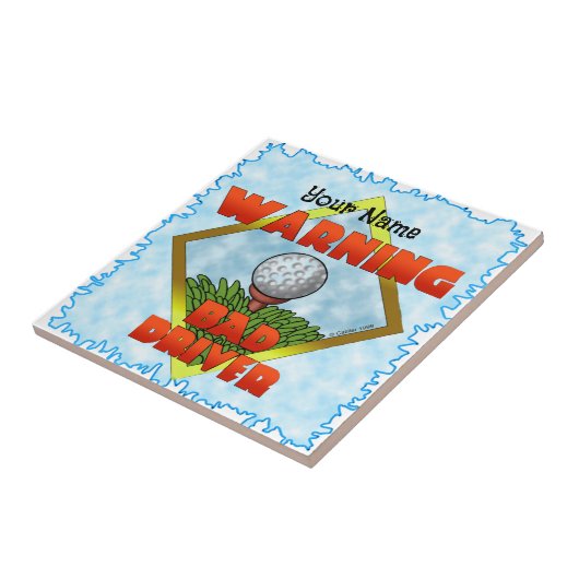 Bad Driver Golf Fliese (Seite)