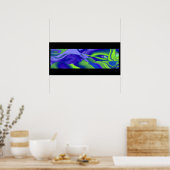 Bad Eye Abstrakte 3D-Regenbogenkunst Poster (Küche)