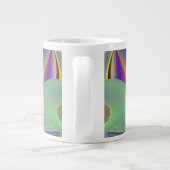 Bad Face, Abstrakte 3D-Regenbogenkunst Jumbo-Tasse (Rückseite)