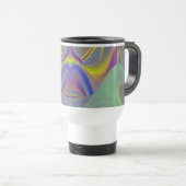 Bad Face, Abstrakte 3D-Regenbogenkunst Reisebecher (VorderseiteRechts)