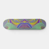 Bad Face, Abstrakte 3D-Regenbogenkunst Skateboard (Horizontal)
