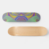 Bad Face, Abstrakte 3D-Regenbogenkunst Skateboard (Horizontal)