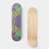 Bad Face, Abstrakte 3D-Regenbogenkunst Skateboard (Vorderseite)