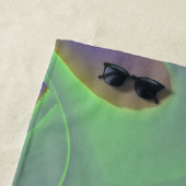 Bad Face, Abstrakte 3D-Regenbogenkunst Strandtuch (Beispiel)