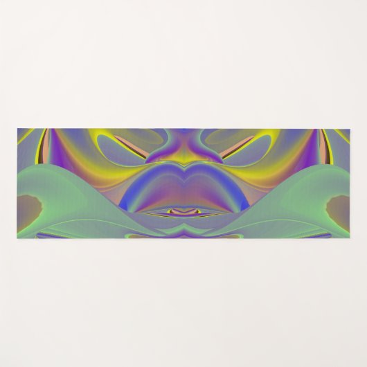 Bad Face, Abstrakte 3D-Regenbogenkunst Yogamatte (Vorderseite (Horizontal))