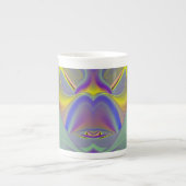 Bad Face , Abstrakter 3D-Regenbogen Art Espresso C Porzellantasse (Vorderseite)