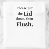 Bad Flush Quadratischer Aufkleber (Tasche)