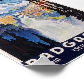 Bad Gastein Austria Vintage Travel Poster (Ecke)