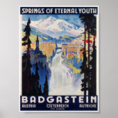 Bad Gastein Austria Vintage Travel Poster (Vorne)