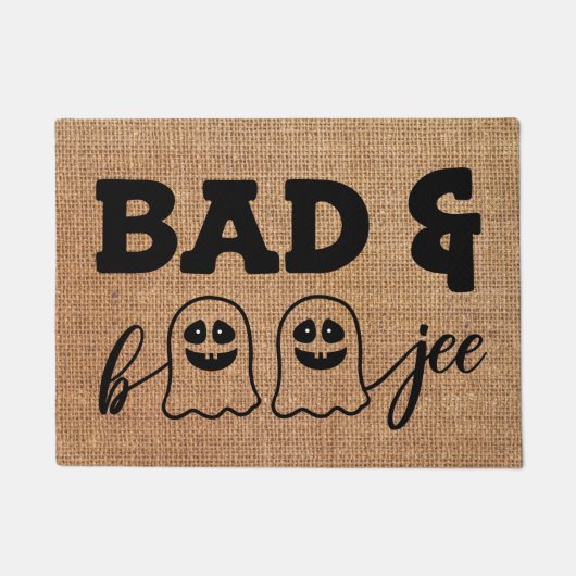 Bad-Ghost-Boujee HerbstHalloween Fußmatte (Vorderseite)