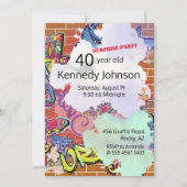 Bad Girl 40. Frauengeburt Foto Einladung (Rückseite)