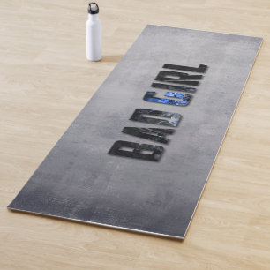 Bad Girl rustikal graublau Yogamatte