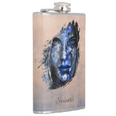 Bad Girl rustikale Bürste Ihr Name Flachmann (Rechts)