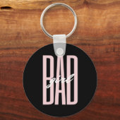 Bad Girl Typografie Schlüsselanhänger (Vorderseite)