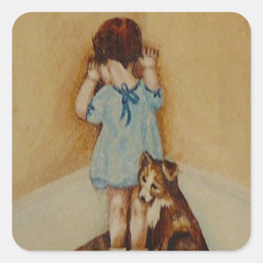 Bad Girls bester Freund Quadratischer Aufkleber (Vorderseite)