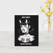 Bad Girls Geschmack Better Tattoo Devil Halloween  Karte (Gelbe Blume)