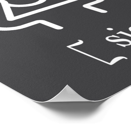 Bad Grammar Makes Me Sic Funny Grammar  Poster (Ecke)