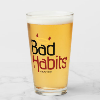 Bad Habits Denver Classic Pint Glass (Farbe) Glas