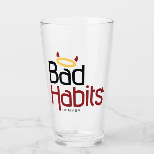 Bad Habits Denver Classic Pint Glass (Farbe) Glas (Vorderseite)