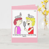 Bad Hair - Bad Hare Day Karte (Gelbe Blume)