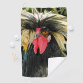 Bad Hair Chicken Foto Golfhandtuch (Insitu)