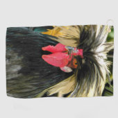 Bad Hair Chicken Foto Golfhandtuch (Horizontal)