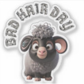 Bad Hair Day Aufkleber (Vorderseite)