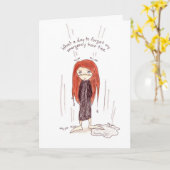 Bad Hair Day Card Karte (Gelbe Blume)