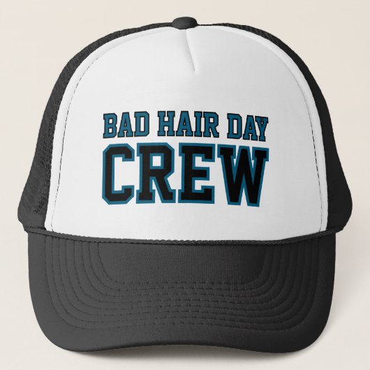 Bad Hair Day Crew, Funny Custom Truckerkappe (Vorderseite)