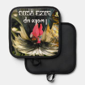 Bad Hair Day Funny Chicken Meme Topflappen (Vorderseite/Rückseite)