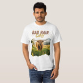 Bad Hair Day-Hochlandrind mit wilder Frisur T-Shirt (Vorne ganz)