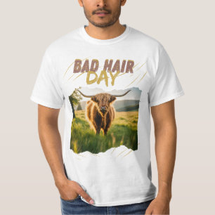 Bad Hair Day-Hochlandrind mit wilder Frisur T-Shirt