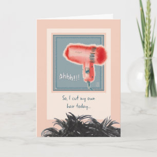 Bad Hair Day "I cut my own haar" Pandemic Card Karte