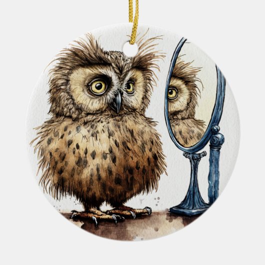 Bad Hair Day Keramik Ornament (Vorne)