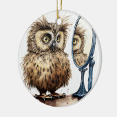 Bad Hair Day Keramik Ornament (Links)