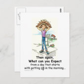 Bad Hair Day Postkarte (Vorne/Hinten)