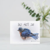 Bad Hair Day Postkarte (Stehend Vorderseite)