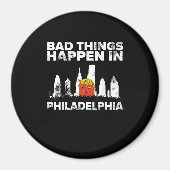 Bad Happen Philadelphia Halloween Spooky Trumpkin Magnet (Vorne)