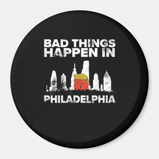 Bad Happen Philadelphia Halloween Spooky Trumpkin Magnet (Vorne)